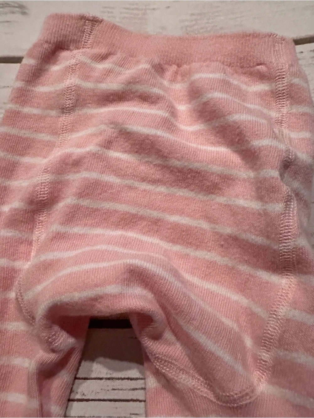 Hanna Andersson pink striped tights 100/110 vguc